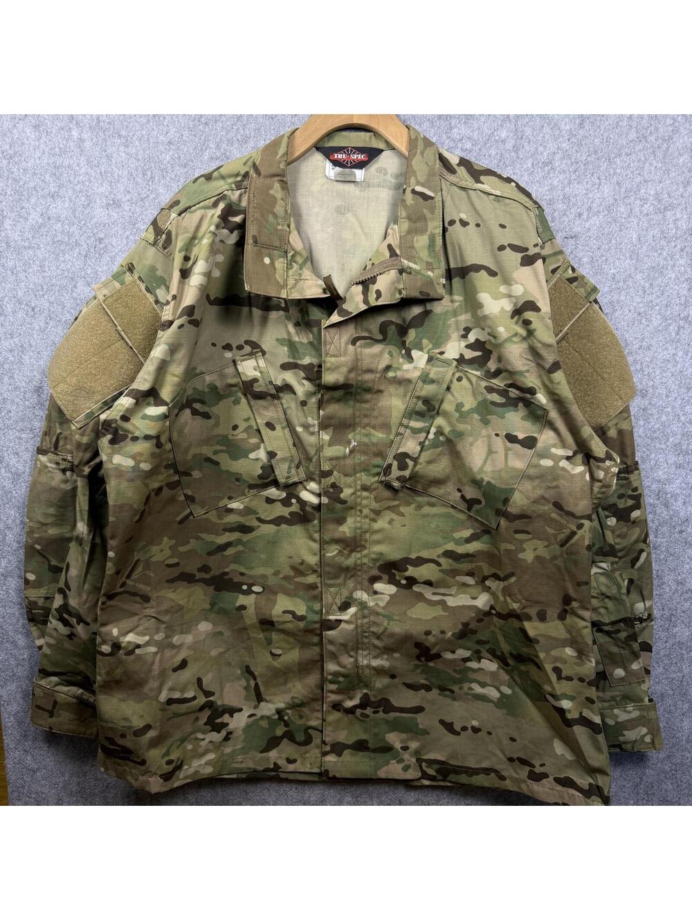 Tru Spec Jacket Mens Large Long Green Multicam Army Combat Uniform Coat Military